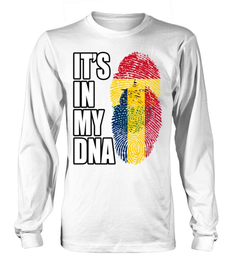 Ghanaian And Chadian Mix Heritage DNA Flag Long sleeved Unisex