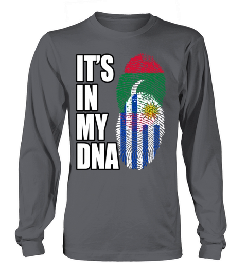 Maldivian And Uruguayan Mix Heritage DNA Flag Long sleeved Unisex