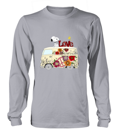 PEACE AND LOVE ARE ALL WE NEED VOLKSWAGEN BUS SNOOPY SHIRTS Long sleeved Unisex