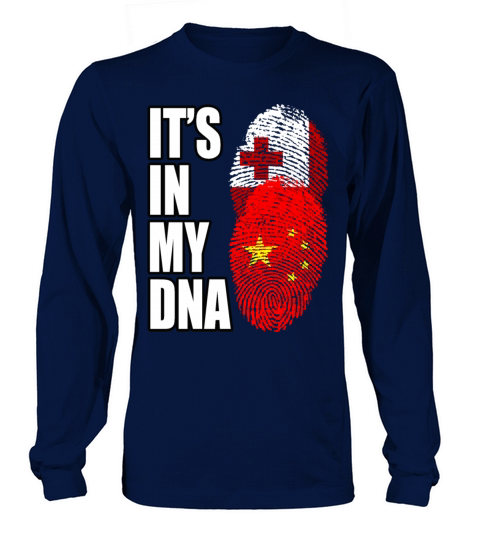 Tongan And Chinese Mix Heritage DNA Flag Long sleeved Unisex