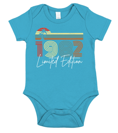40 Years 1982 Vintage Limited Edition Short Sleeve Baby One-Piece