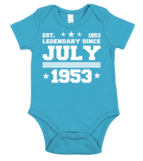 69th birthday July vintage 1953 gift idea Short Sleeve Baby One-Piece