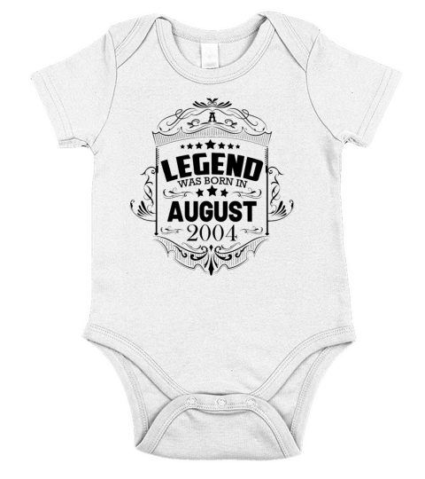 A legend was born in August 2004 Short Sleeve Baby One-Piece