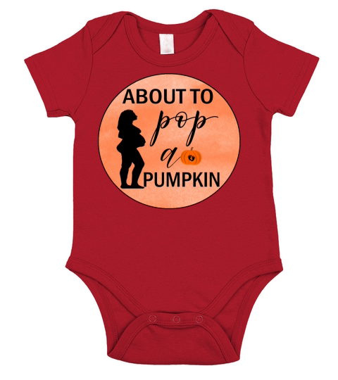ABOUT TO POP PUMPKIN Short Sleeve Baby One-Piece