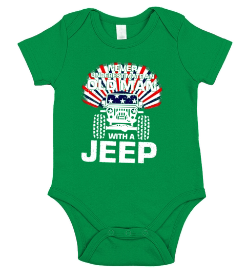 AN OLD MAN WITH A JEEP - Unisex Long Sleeve Short Sleeve Baby One-Piece