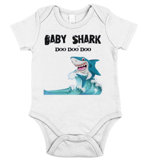 Baby Shark Short Sleeve Baby One-Piece