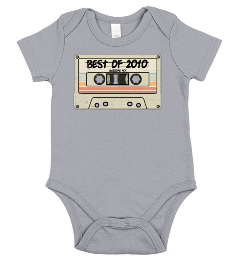 Best of 2010 Cassette Tape Birthday Short Sleeve Baby One-Piece