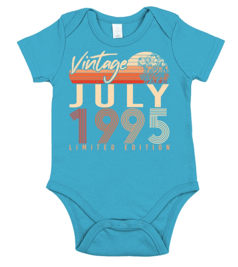 Birth Month July 1995 Short Sleeve Baby One-Piece