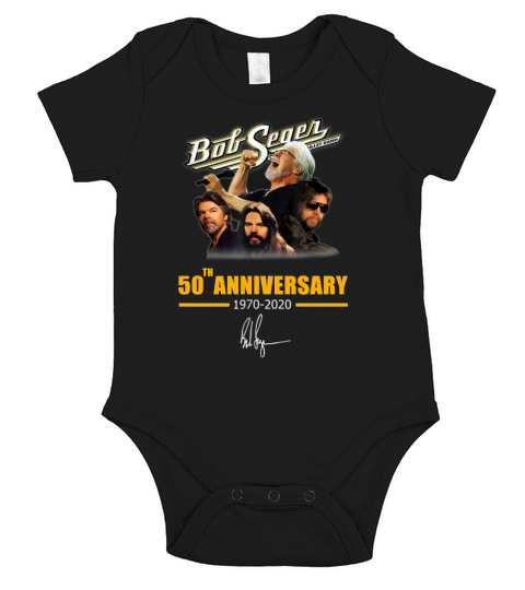 Bob Seger 50th Anniversary 1970-2020 Signature shirt Short Sleeve Baby One-Piece