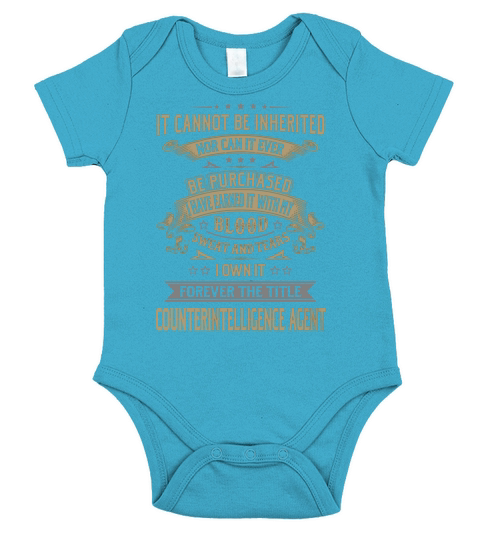 Counterintelligence Agent Forever Job Title Shirts Short Sleeve Baby One-Piece