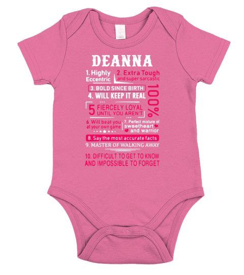 Deanna highly eccentric extra tough and super sarcastic bold since birth Short Sleeve Baby One-Piece