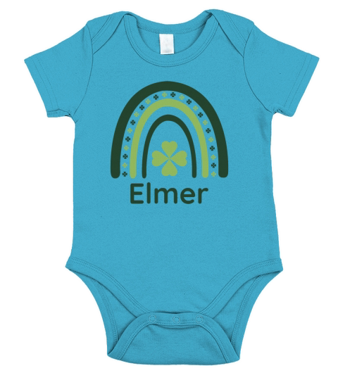 Elmer Clover Boho Rainbow Short Sleeve Baby One-Piece