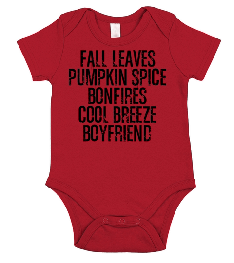 FALL SEASONAL BOYFRIEND Short Sleeve Baby One-Piece