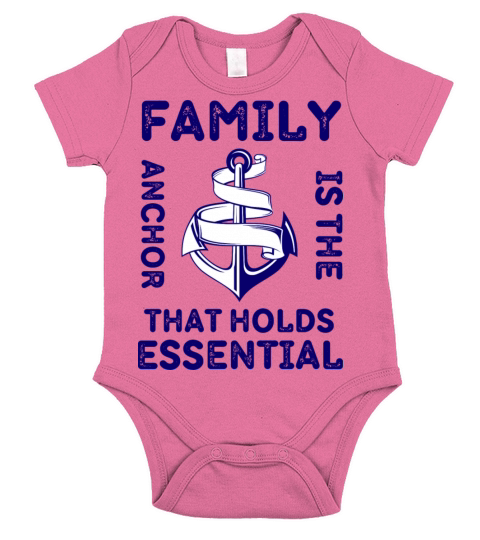 Family is The Anchor That Holds Essential Short Sleeve Baby One-Piece