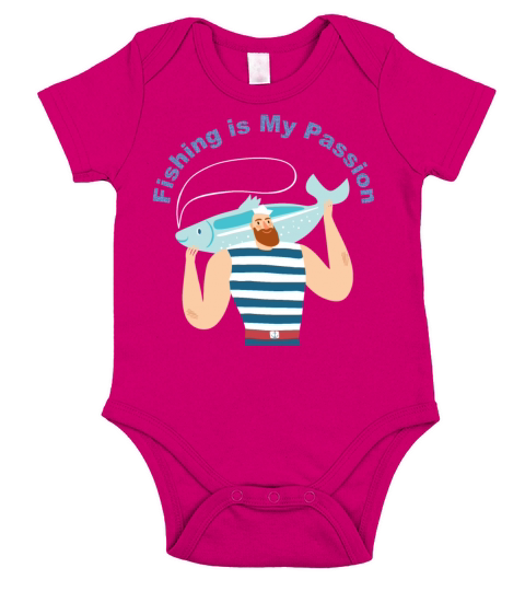 Fishing Is My Passion Short Sleeve Baby One-Piece