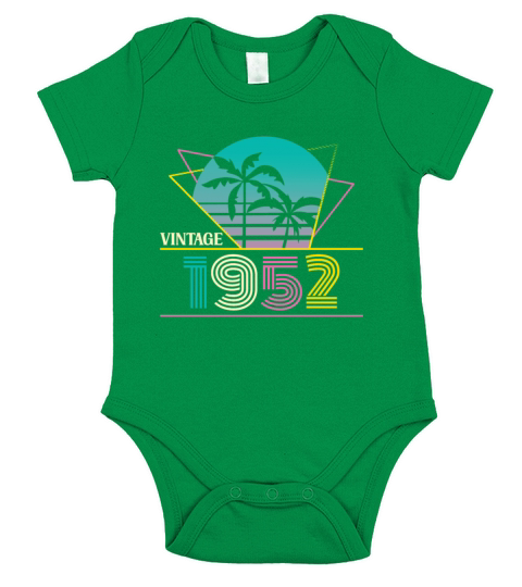Funny Birthday Born in 1952 Limited Edition Short Sleeve Baby One-Piece