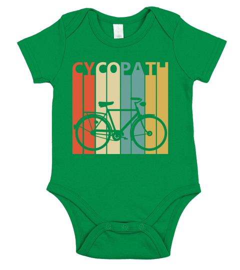 Funny Vintage Cycopath Bicycle Short Sleeve Baby One-Piece