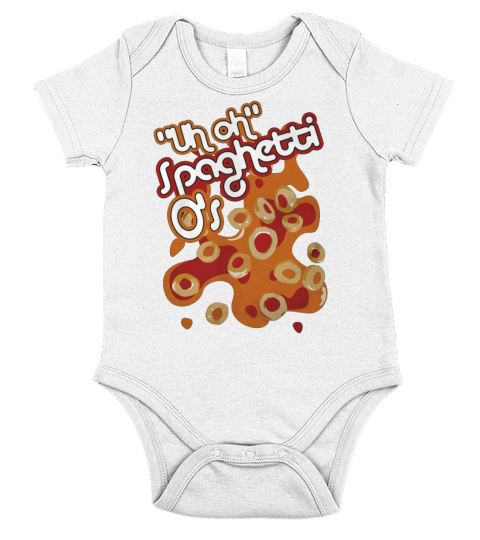 Funny Vintage Style Tshirt for Uh Oh Spaghetti Os Short Sleeve Baby One-Piece