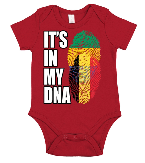 Gambian And Belgian Mix Heritage DNA Flag Short Sleeve Baby One-Piece