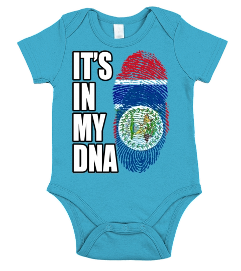 Gambian And Belizean Mix Heritage DNA Flag Short Sleeve Baby One-Piece