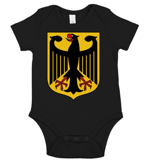 German Eagle Bundesadler Coat Of Arms T-Shirt Short Sleeve Baby One-Piece