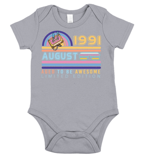 Gift Idea August 1991 Short Sleeve Baby One-Piece