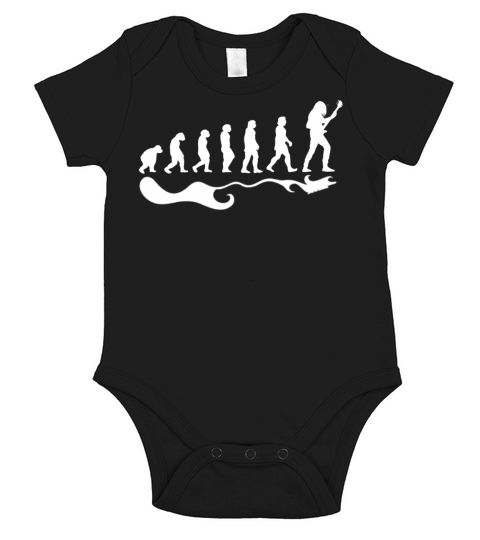 Guitar player evolution Short Sleeve Baby One-Piece