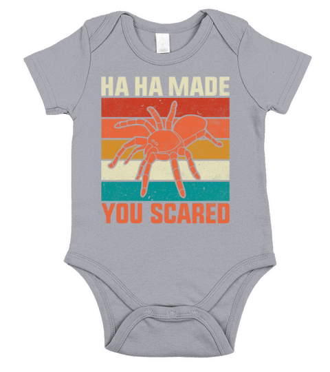 Ha Ha Made You Scared Retro Vintage Style Short Sleeve Baby One-Piece