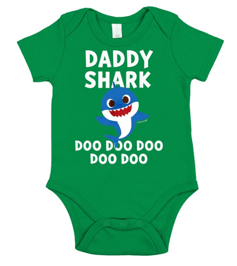 Homme d&#39;origine Pinkfong Daddy Shark Officiel Short Sleeve Baby One-Piece