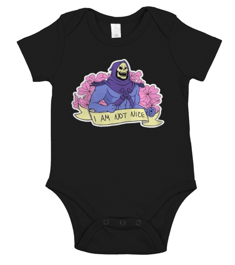 I AM NOT NICE - Skeletor T-Shirt Short Sleeve Baby One-Piece