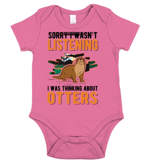 I Was Thinking About Otters Otter Sea Short Sleeve Baby One-Piece