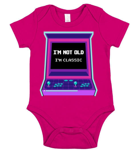 Im Not Old Im Classic - Nostalgic Arcade Games Short Sleeve Baby One-Piece