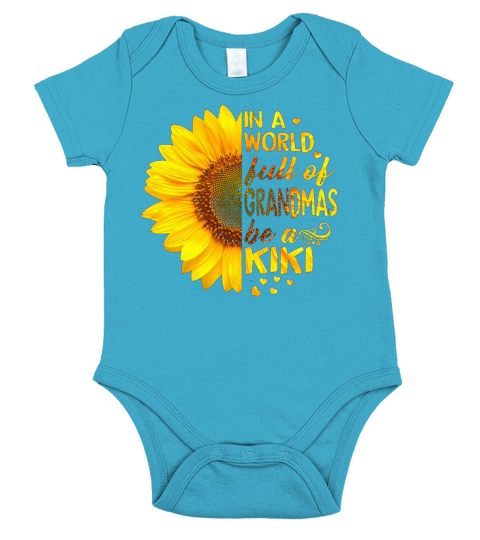 In a world full of grandmas be a Kiki - Ladies Flowy Tank Short Sleeve Baby One-Piece