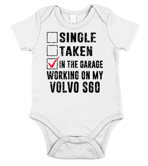 in the garage working on my volvo s60 Short Sleeve Baby One-Piece