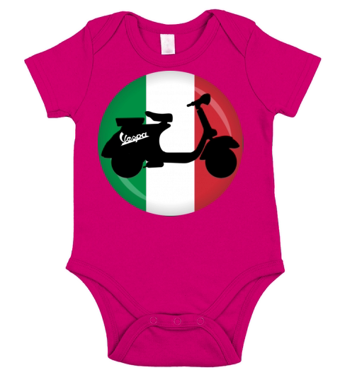 ITALIA VESPA SCOOTER T SHIRT Short Sleeve Baby One-Piece