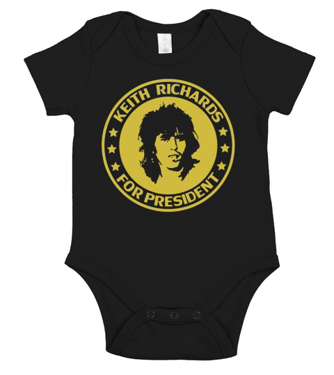 Keith Richards Tshirt Short Sleeve Baby One-Piece
