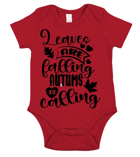 Leaves are falling  Autums is calling Short Sleeve Baby One-Piece