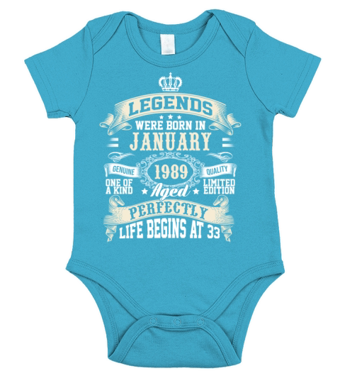 Legends Were Born In January Short Sleeve Baby One-Piece