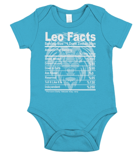Leo Facts Short Sleeve Baby One-Piece