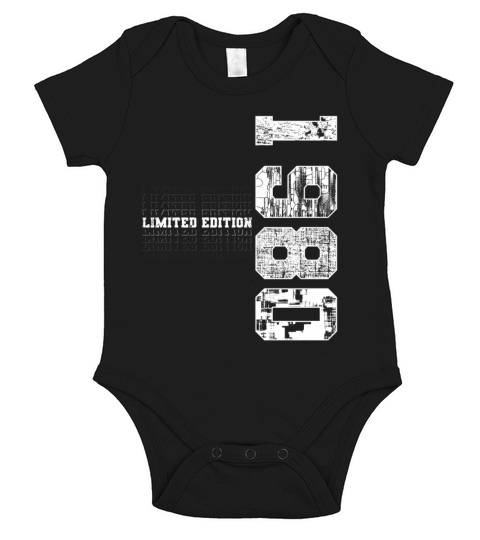 Limited Edition 1980 Grunge Birthday 1980 Gift Short Sleeve Baby One-Piece