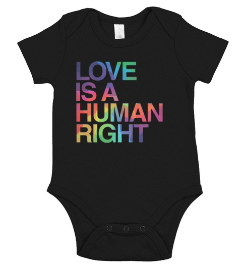 Love is Human Right LGBT Gay Pride Short Sleeve Baby One-Piece