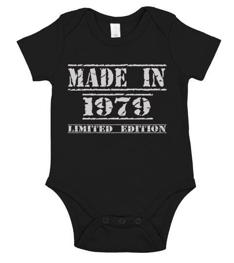 Made in 1979 Limited Edition Birthday Design Short Sleeve Baby One-Piece
