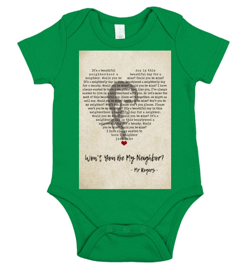 Mister Rogers Wont You Be My Neighbor Short Sleeve Baby One-Piece
