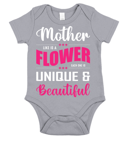 Mother flower unique Beautiful Short Sleeve Baby One-Piece