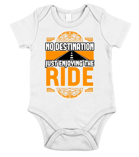 Motorbike No Destination Just Enjoying The Ride Short Sleeve Baby One-Piece