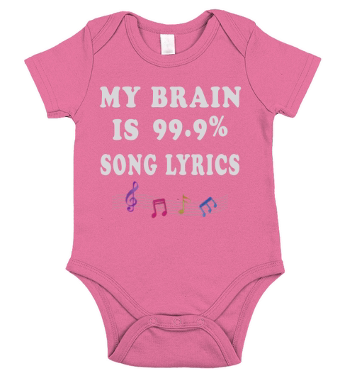 My Brain Is 99 Song Lyrics Short Sleeve Baby One-Piece