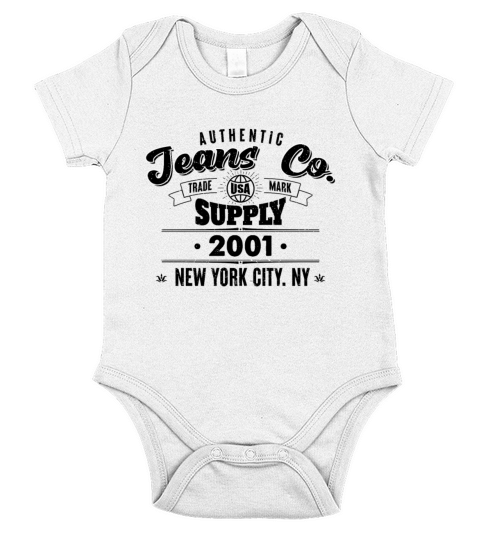 New York City Born In 2001 Vintage Birthday Short Sleeve Baby One-Piece
