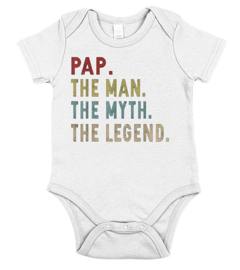 Pap The Man The Myth The Legend Short Sleeve Baby One-Piece