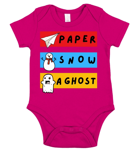 Paper Snow Ghost Funny Friends Quote Short Sleeve Baby One-Piece
