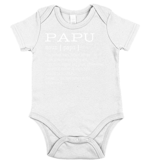 Papu Definition Grandpa Fathers Day Gifts - Men T-Shirt Short Sleeve Baby One-Piece